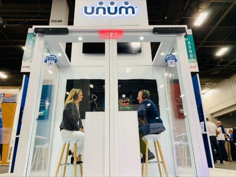 Unum HR Trends podcast studio went mobile at the HR Technology Conference 2022