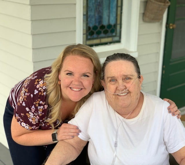 Unum employee poses with her mother