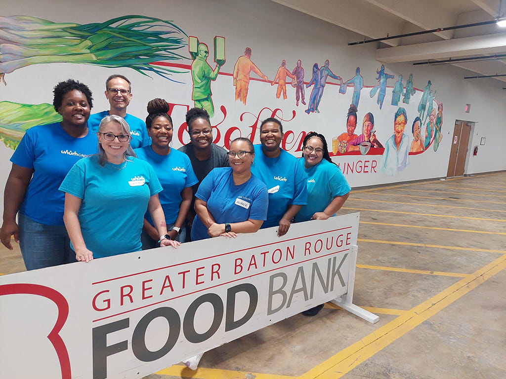 Unum Group Employees volunteering at the Greater Baton Rouge Food Bank