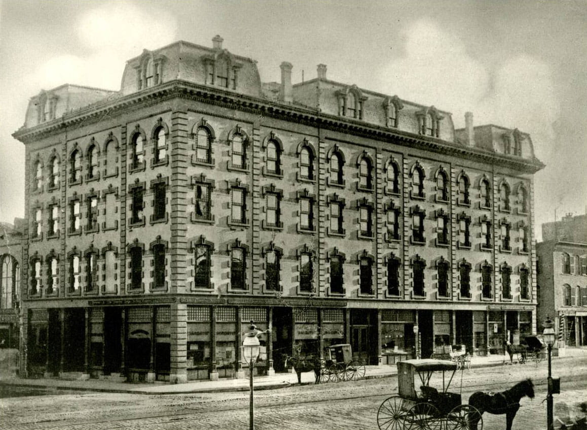 Union Mutual building in 1886